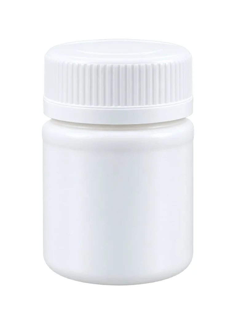 Blank White Ribbed Medicine Bottle – HDPE body / PP cap container – S.A Plastic Industries