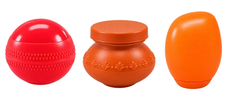 Orange Egg-Shaped Capsule – view 2 – S.A Plastic Industries